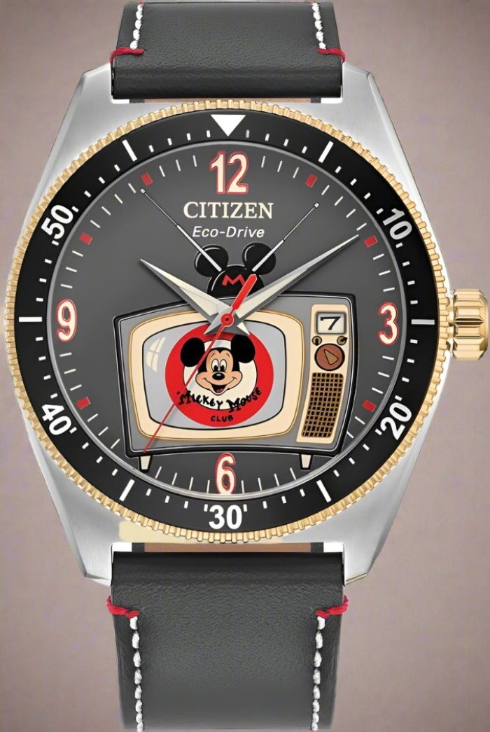 CITIZEN DISNEY MICKEY MOUSE LEATHER WATCH