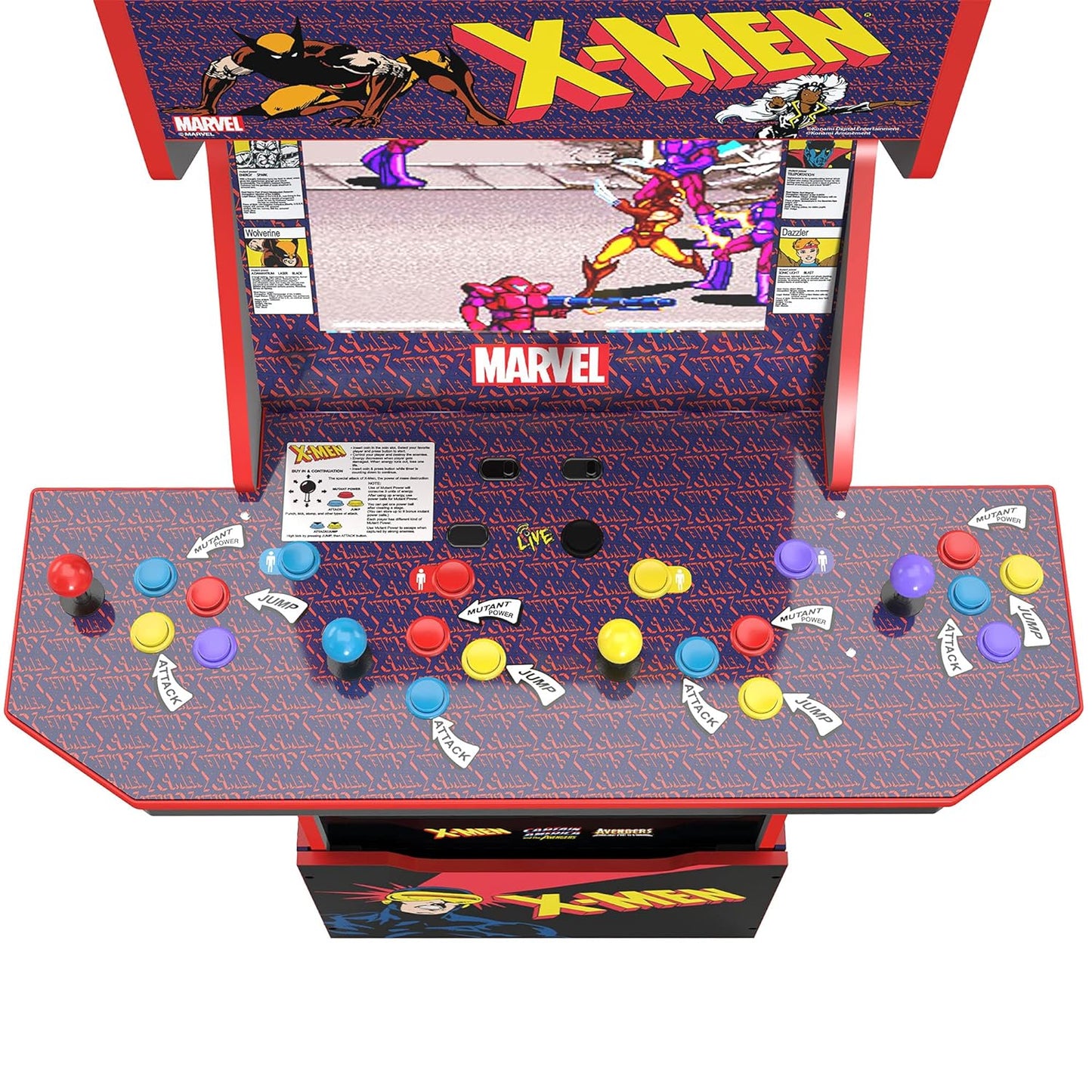 X-MEN 4 PLAYER ARCADE MACHINE