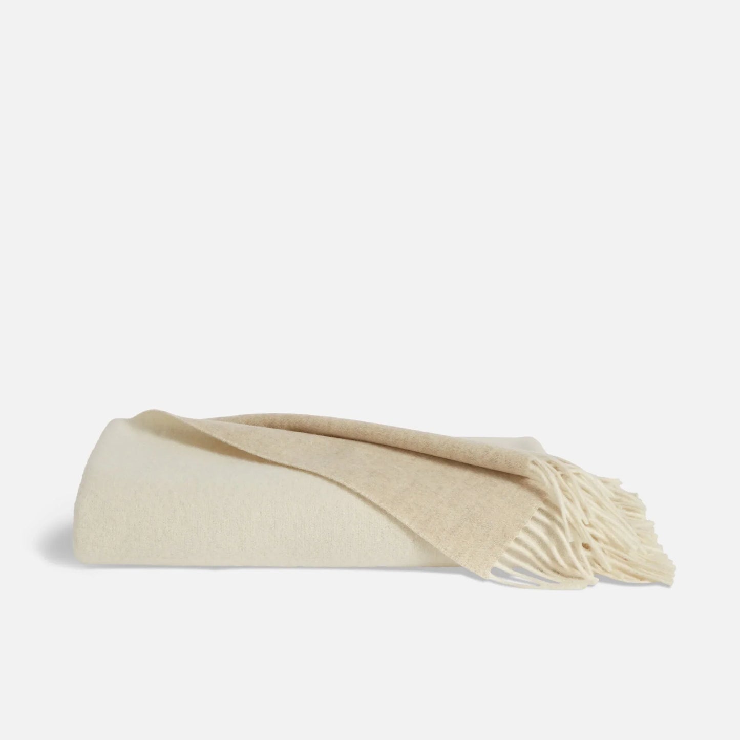 BROOKLINEN TWO-TONED LAMBSWOOL THROW