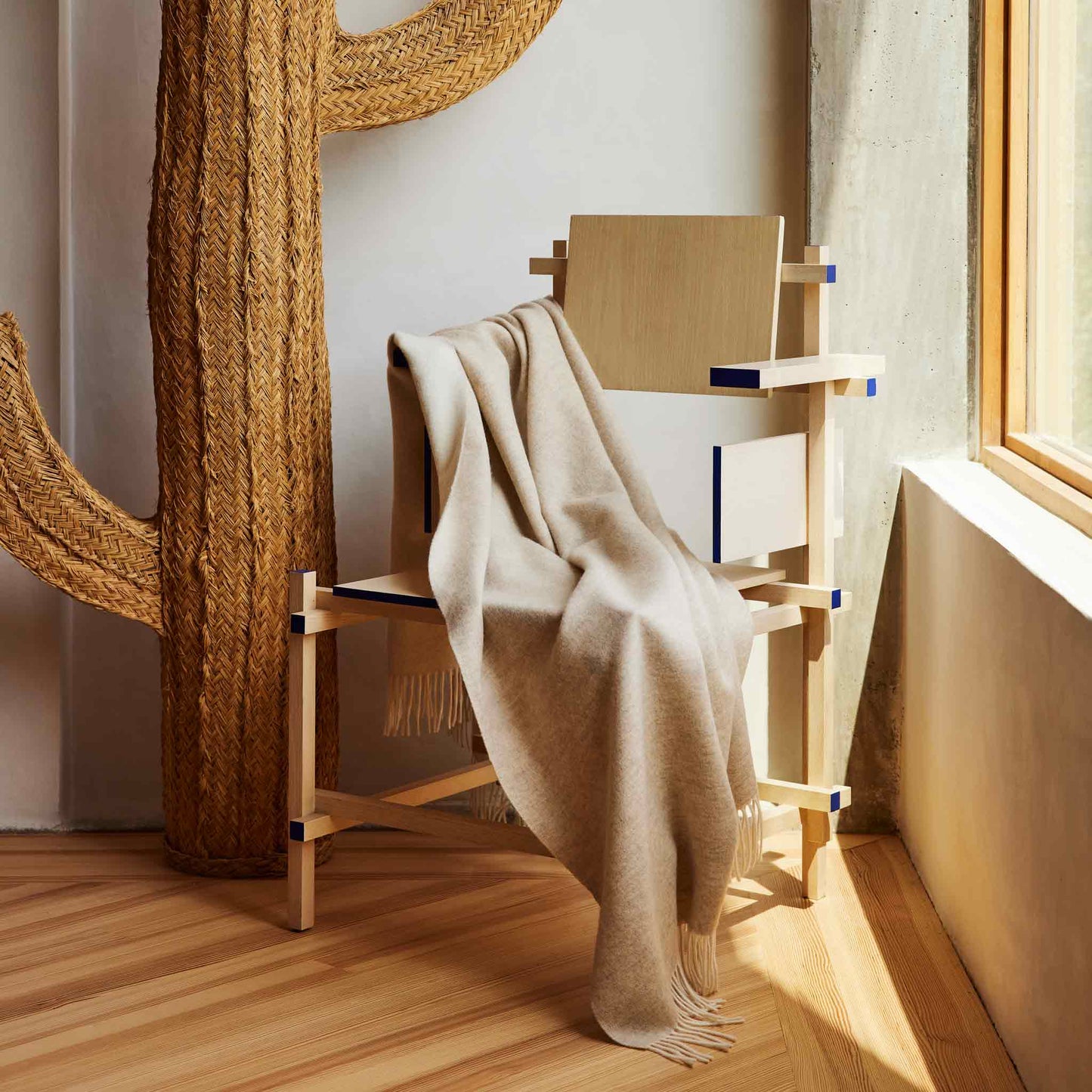 BROOKLINEN TWO-TONED LAMBSWOOL THROW