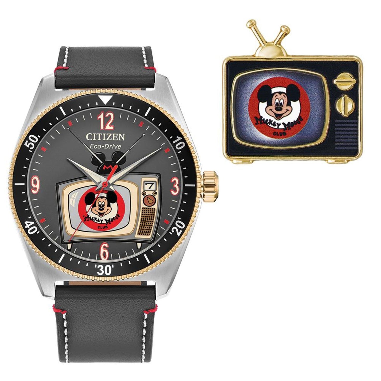 CITIZEN DISNEY MICKEY MOUSE LEATHER WATCH