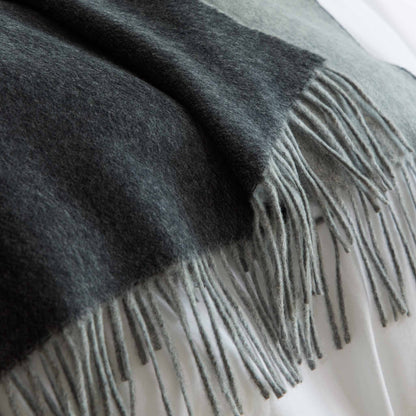 BROOKLINEN TWO-TONED LAMBSWOOL THROW