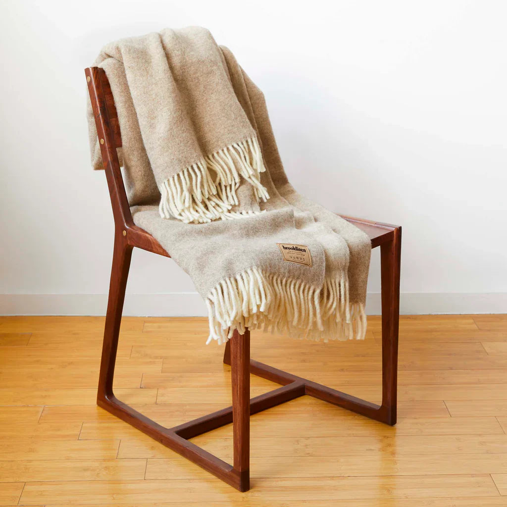BROOKLINEN PURE WOOL THROW BLANKET
