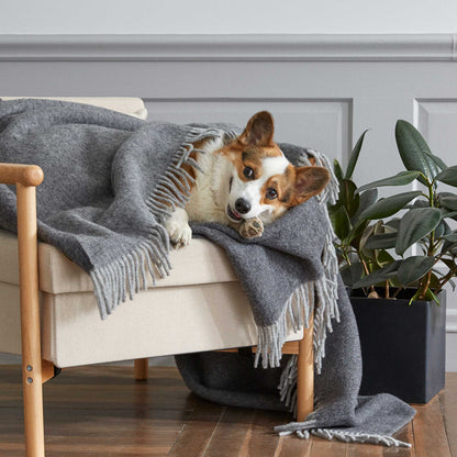 BROOKLINEN PURE WOOL THROW BLANKET