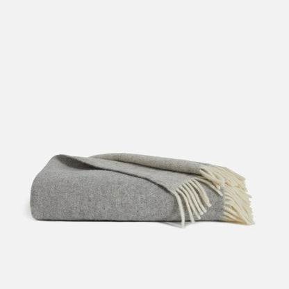 BROOKLINEN TWO-TONED LAMBSWOOL THROW